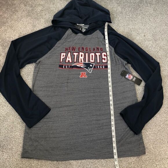 NWT NFL Team Apparel New England Patriots Hooded Navy Sweater Large - Picture 12 of 12